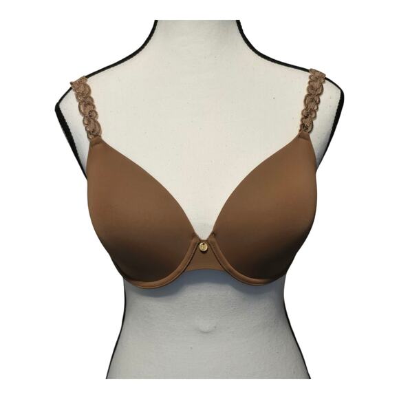 Natori T-Shirt Bra Womens Size 34D Brown Underwire Padded - Picture 1 of 8